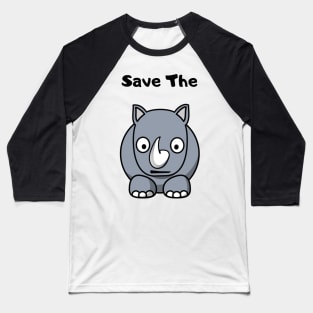 Save the Rhino's Design Baseball T-Shirt